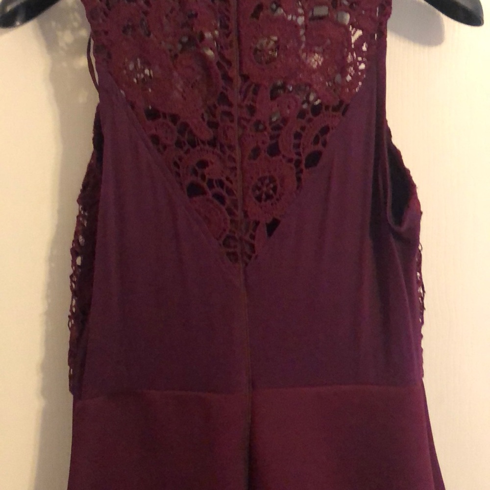 Purple Burgundy Lace Dress stretch